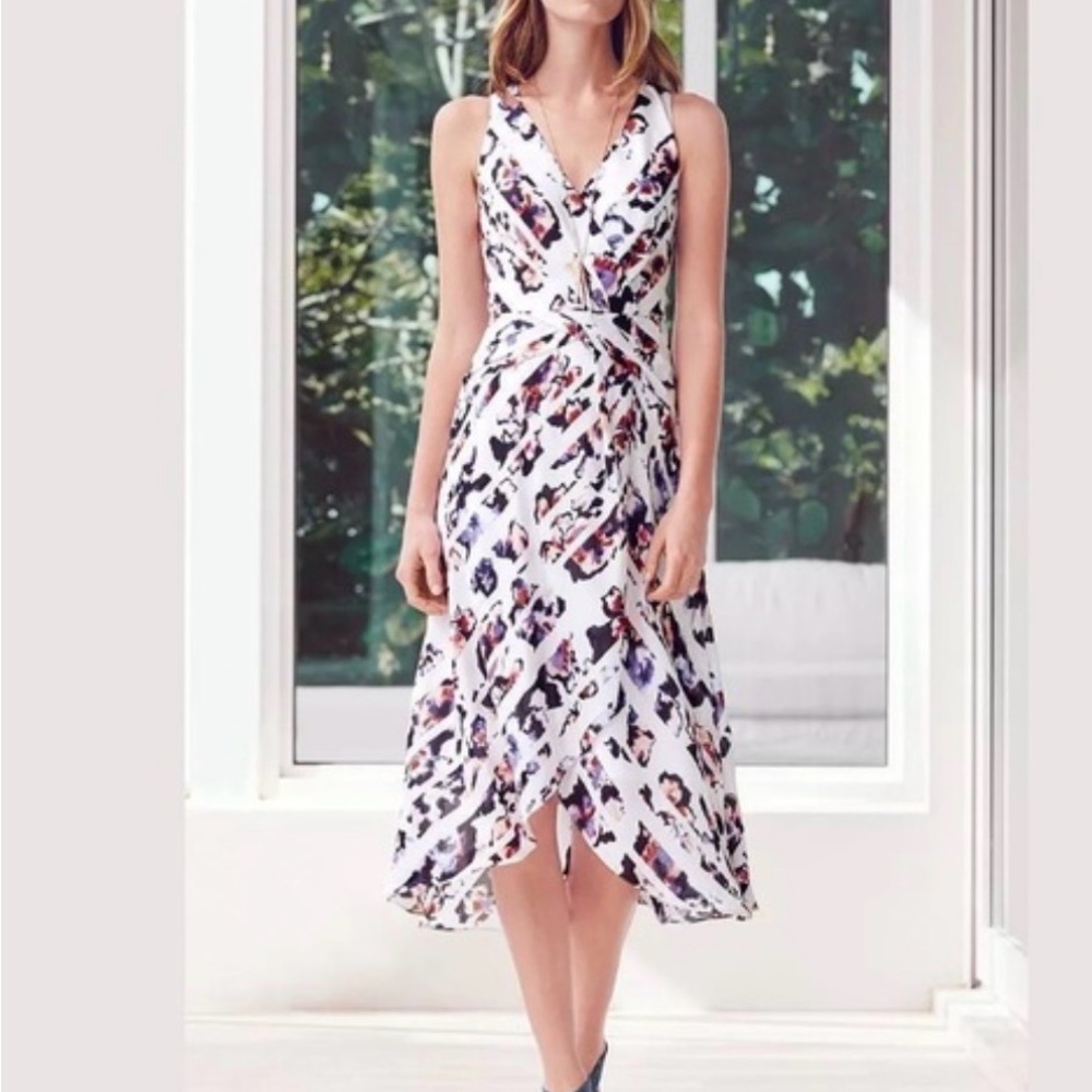 WHBM White Multicolor Dress